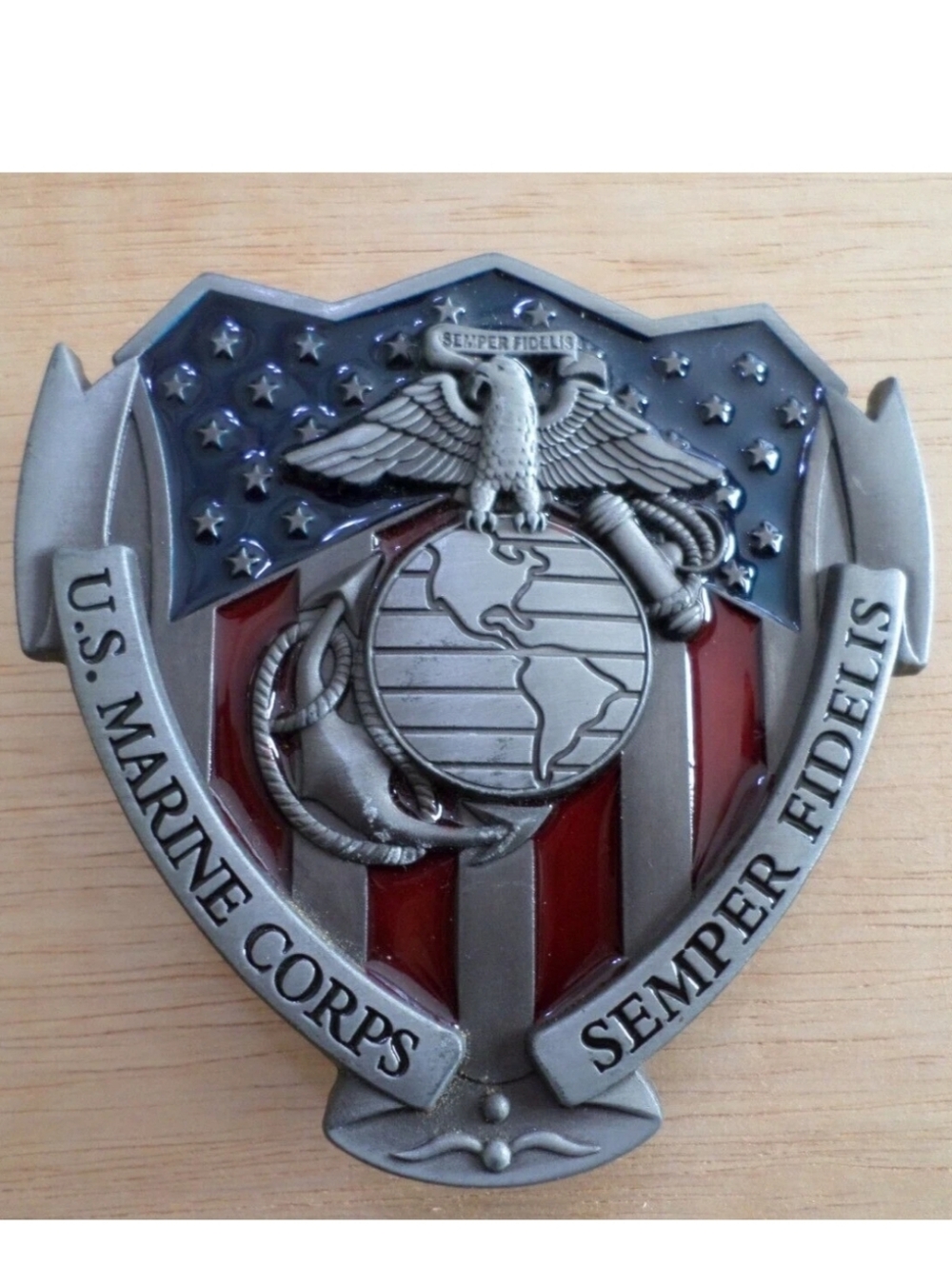 New Marine Corps EGA American Flag Patriotic belt buckle